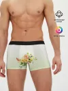 Мужские трусы боксеры / букет рисунок