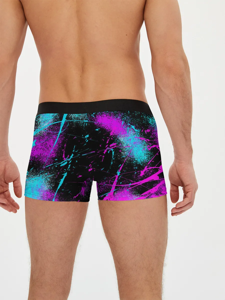 Мужские трусы боксеры / Неоновый череп