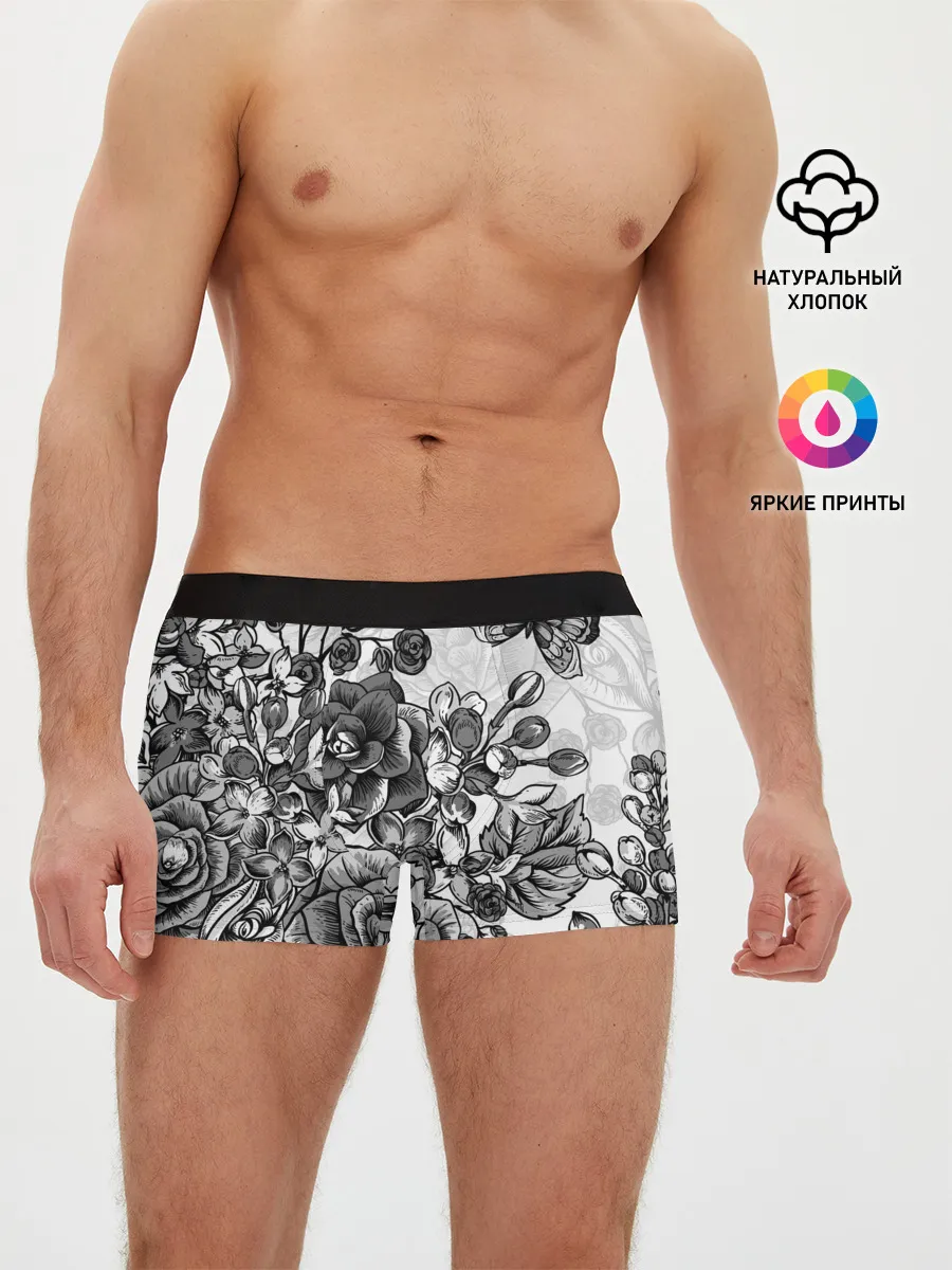 Мужские трусы боксеры / РОЗЫ | ROSES | БАБОЧКИ