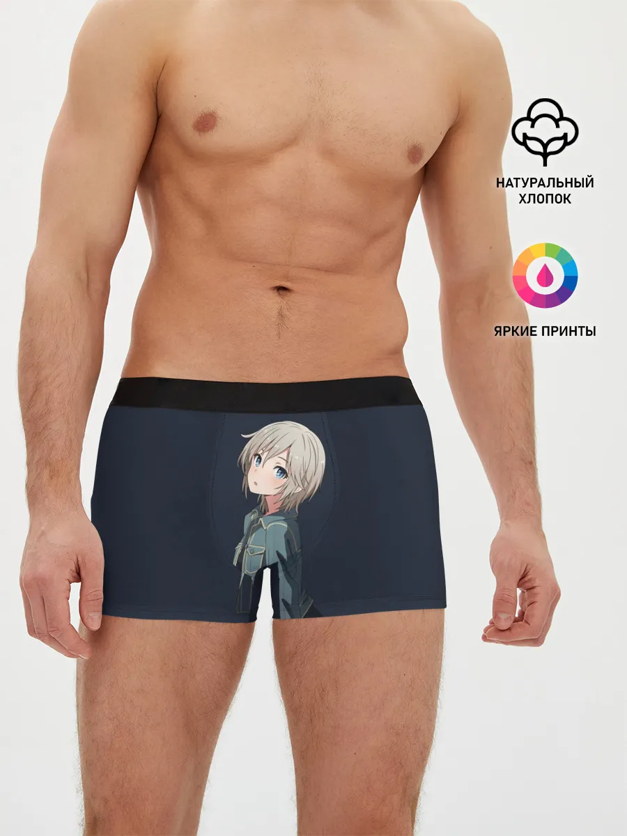 Мужские трусы боксеры / Аниме Тян в джинсовке