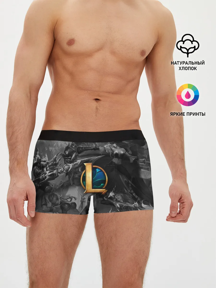 Мужские трусы боксеры / League of Legends Black&White