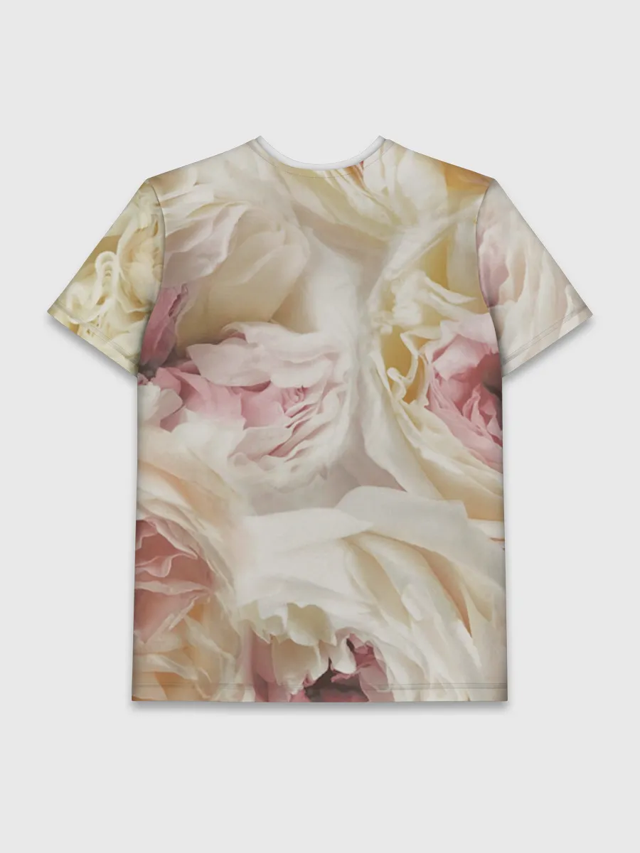 Мужская базовая футболка / Нежные Пионы