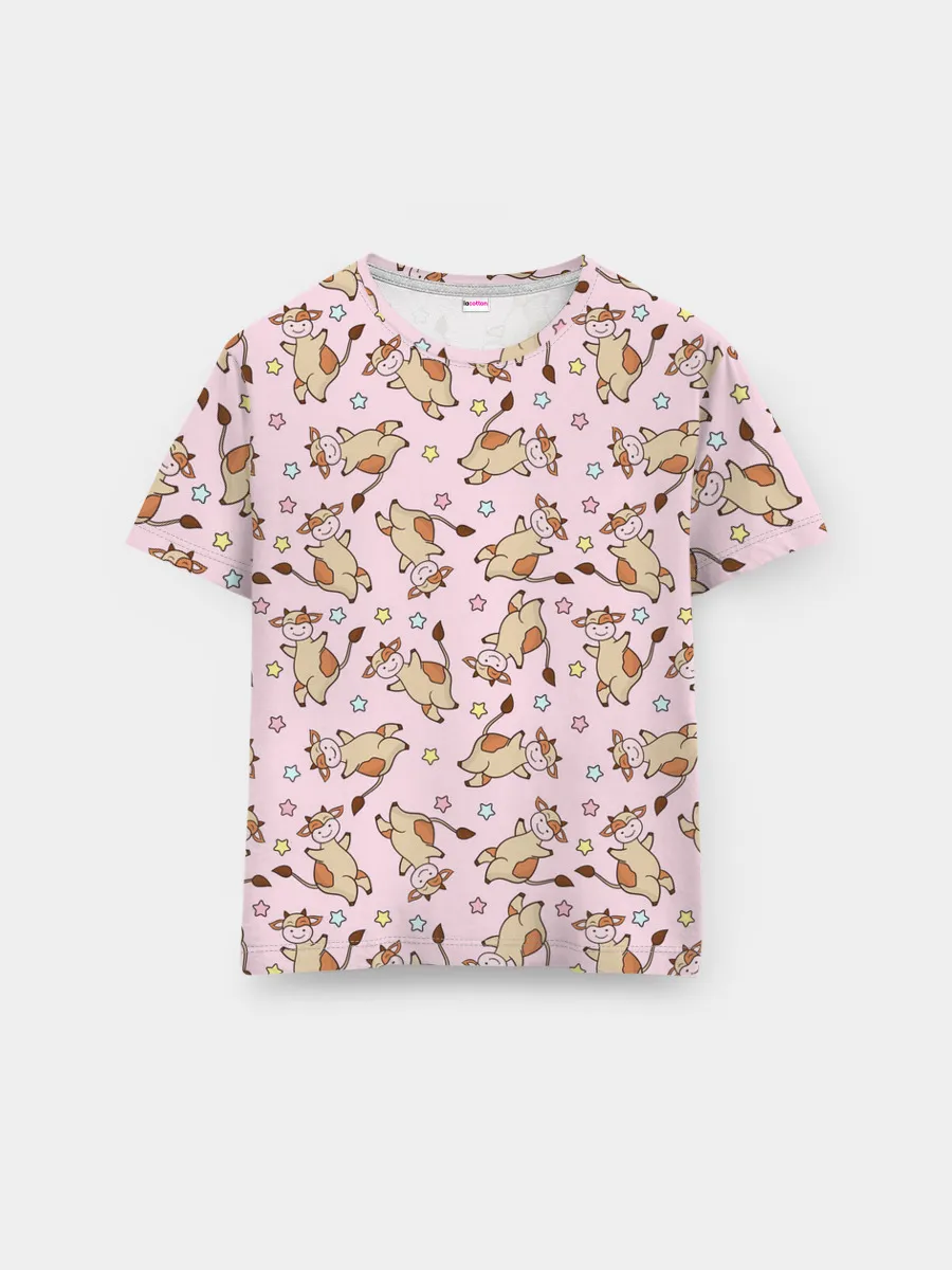 Мужская базовая футболка / Фон с бычками