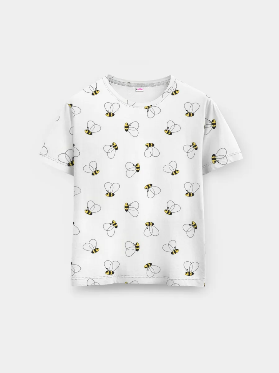 Мужская базовая футболка / Пчелиный Узор