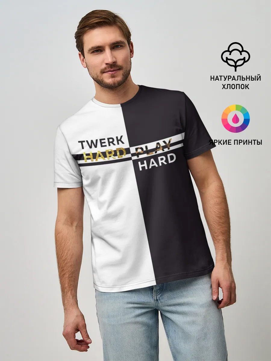 Мужская базовая футболка / Twerk hard