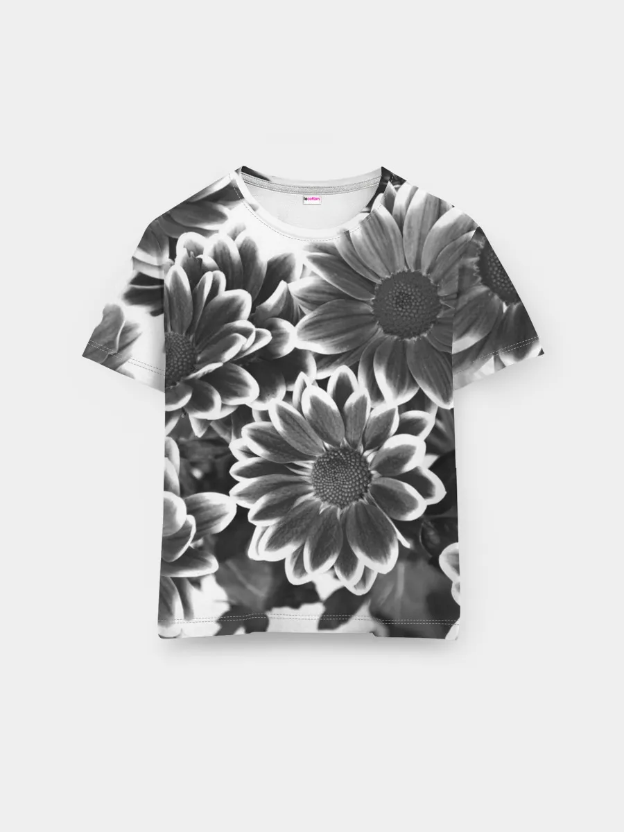 Мужская базовая футболка / Цветочный Узор