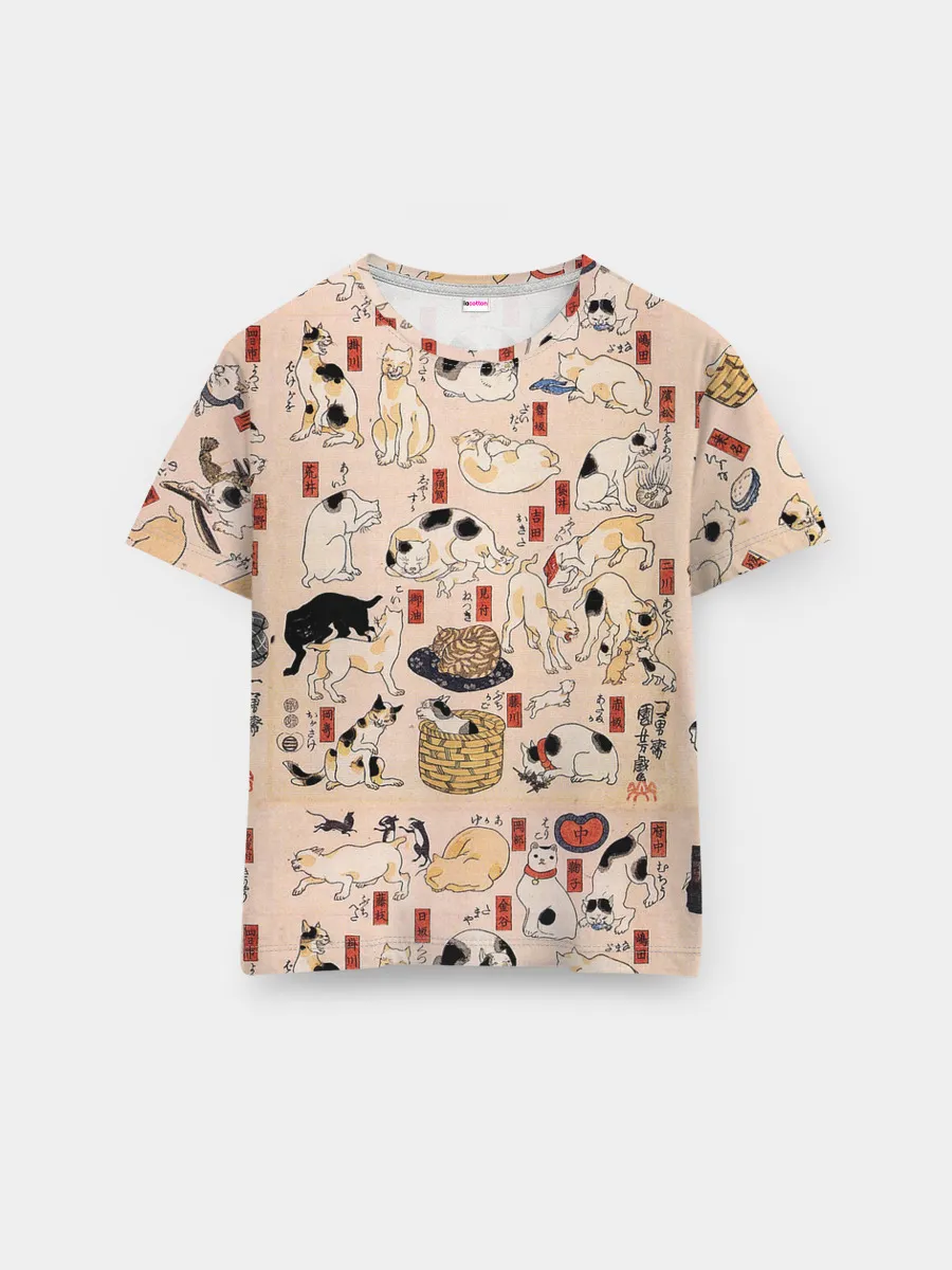 Мужская базовая футболка / Kuniyoshi Cats