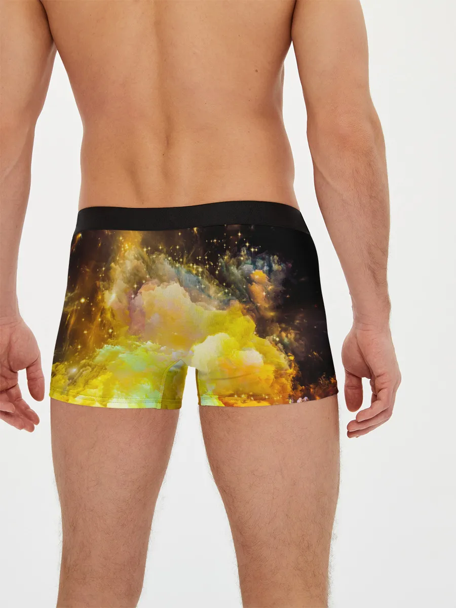Мужские трусы боксеры / Желтая краска