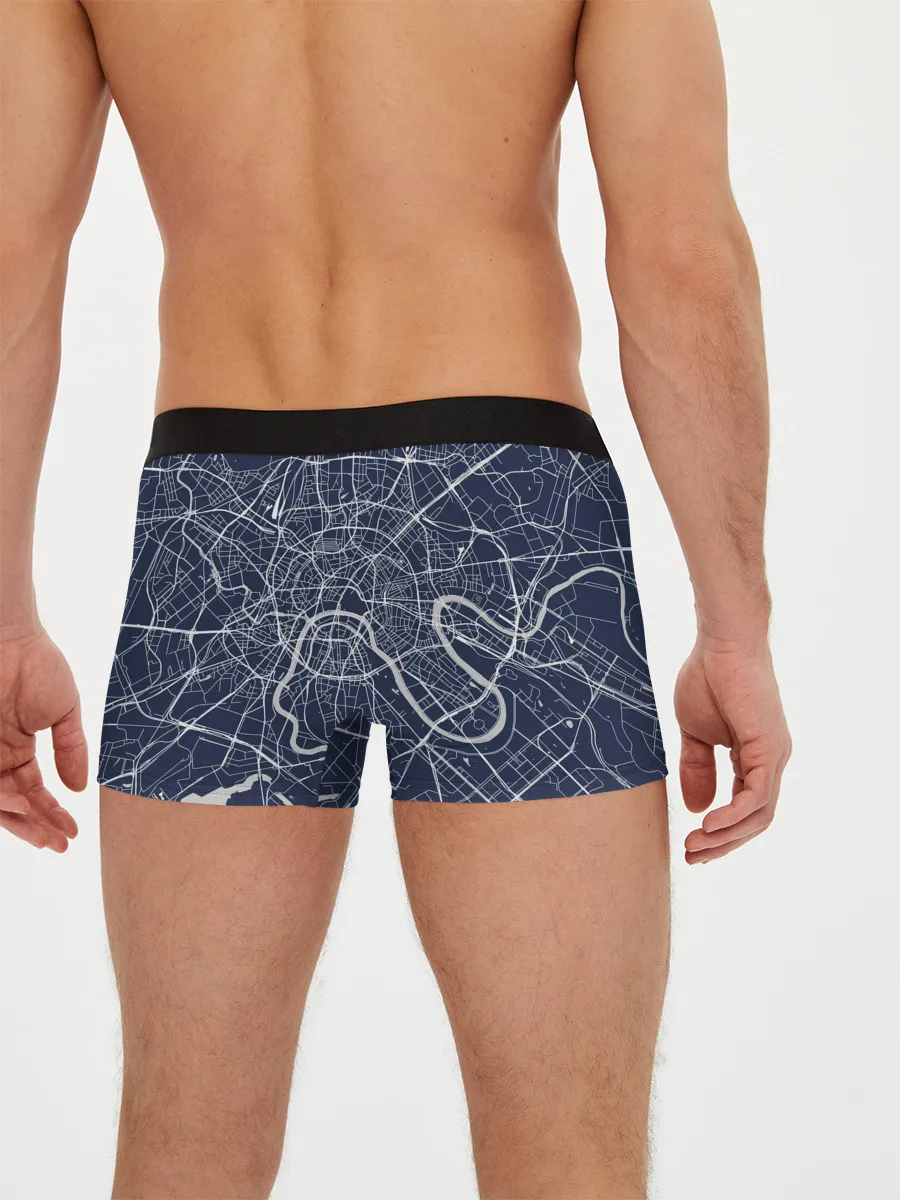 Мужские трусы боксеры / Карта Москвы