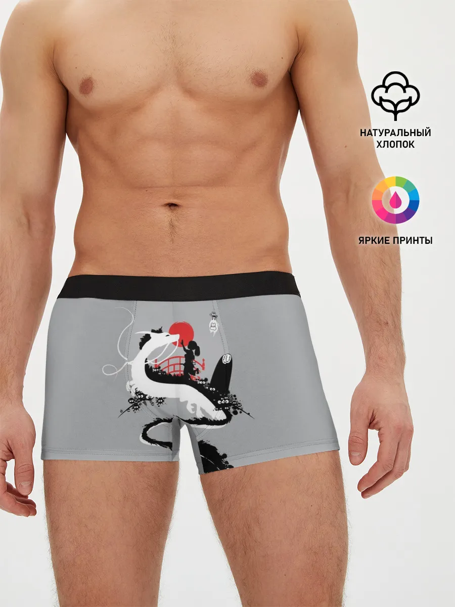 Мужские трусы боксеры / Тихиро гладит Хаку