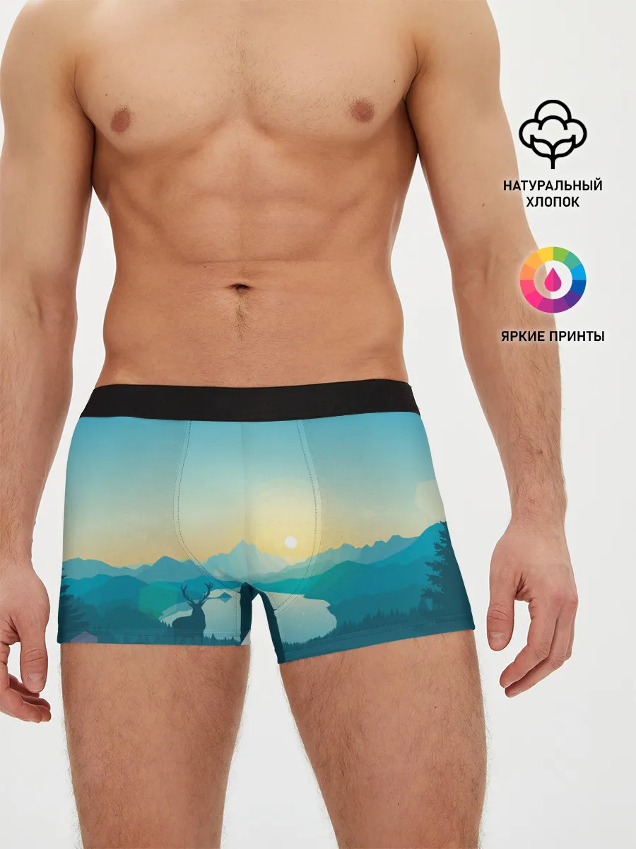 Мужские трусы боксеры / Векторная природа