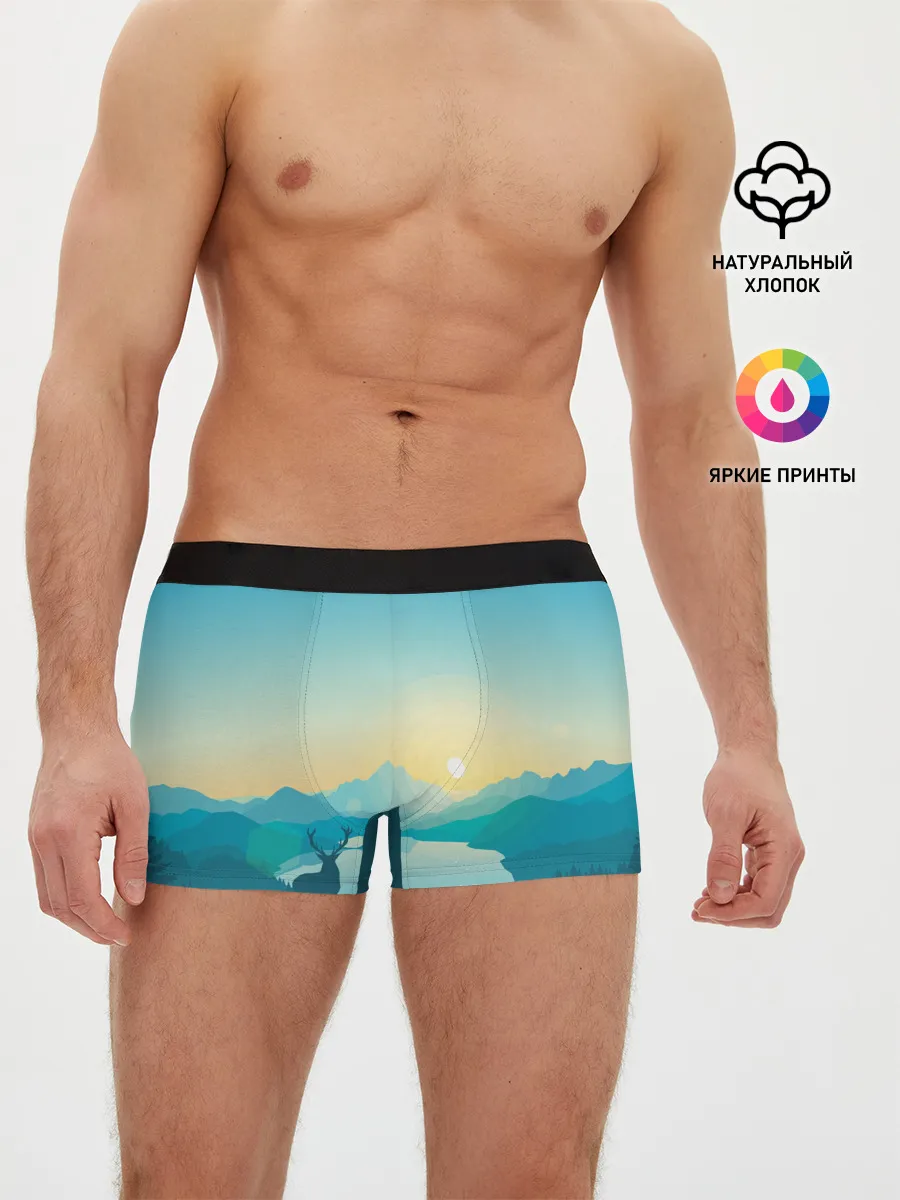 Мужские трусы боксеры / Векторная природа