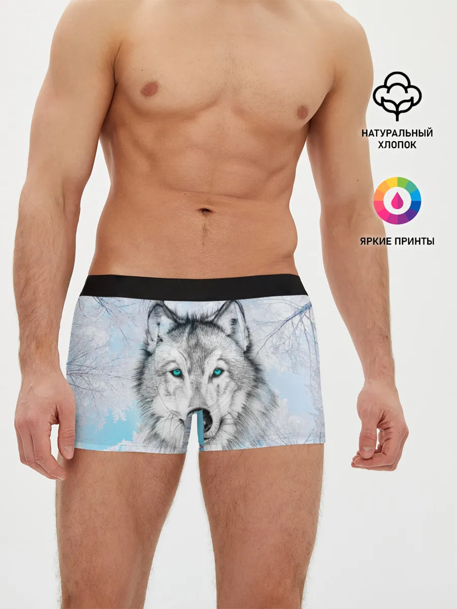 Мужские трусы боксеры / Волк