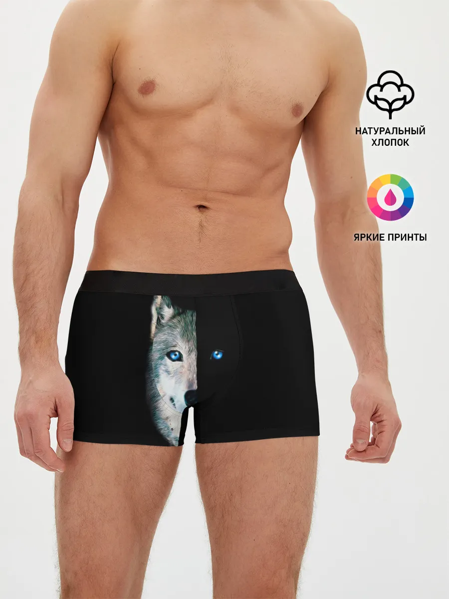 Мужские трусы боксеры / Волк
