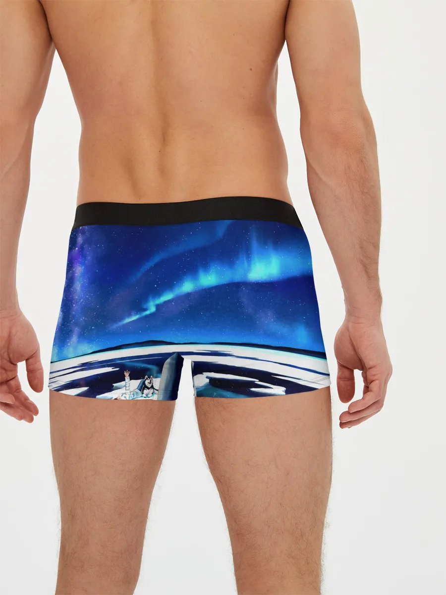 Мужские трусы боксеры / Мальчик и Хаски