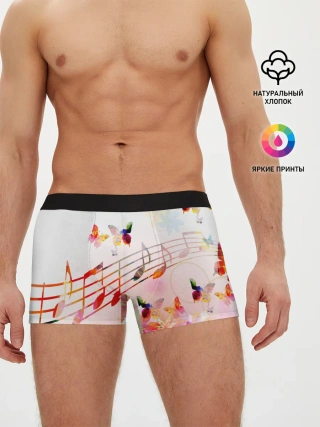 Мужские трусы боксеры / Ноты весна