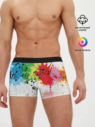 Мужские трусы боксеры / Ноты color