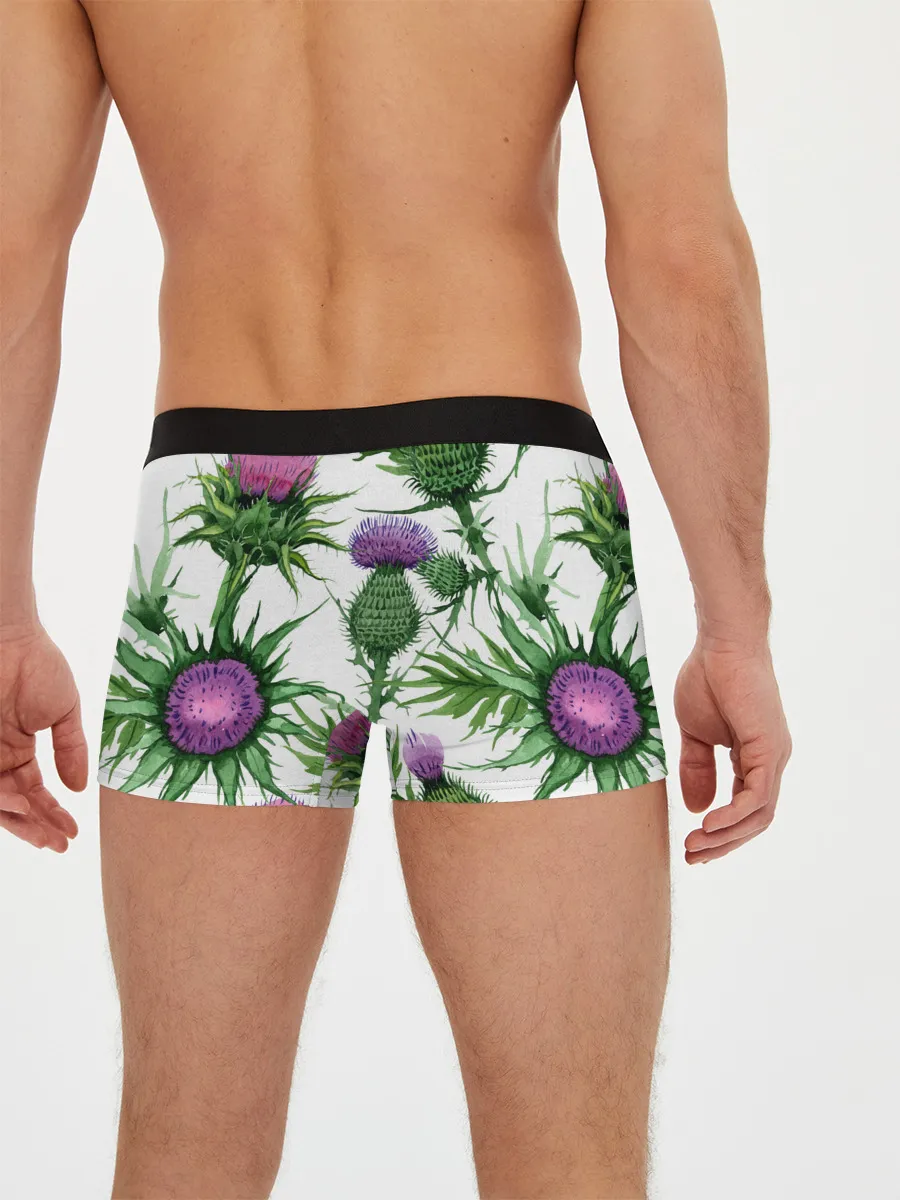 Мужские трусы боксеры / Цветок репейника