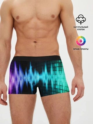 Мужские трусы боксеры / neon music