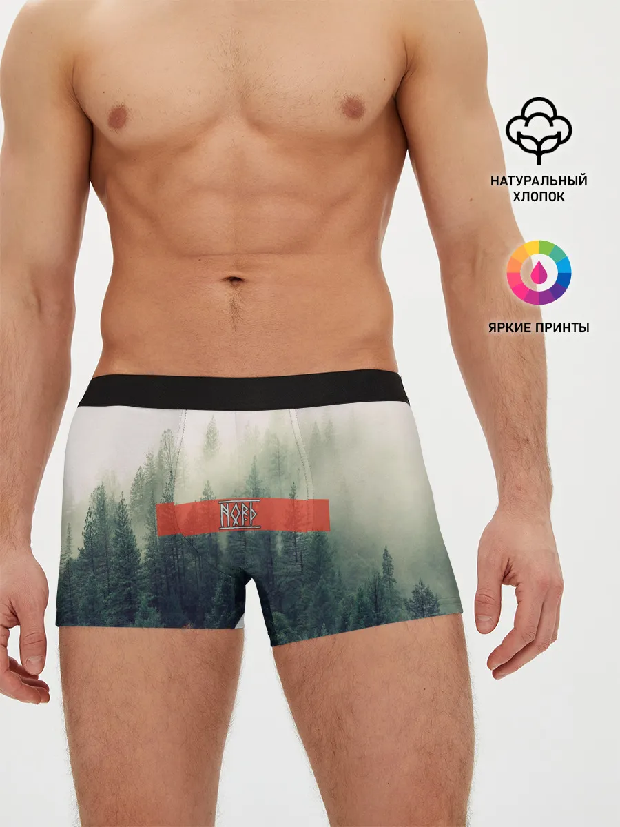 Мужские трусы боксеры / Северный лес