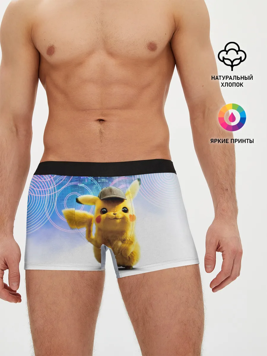 Мужские трусы боксеры / Pikachu Detective