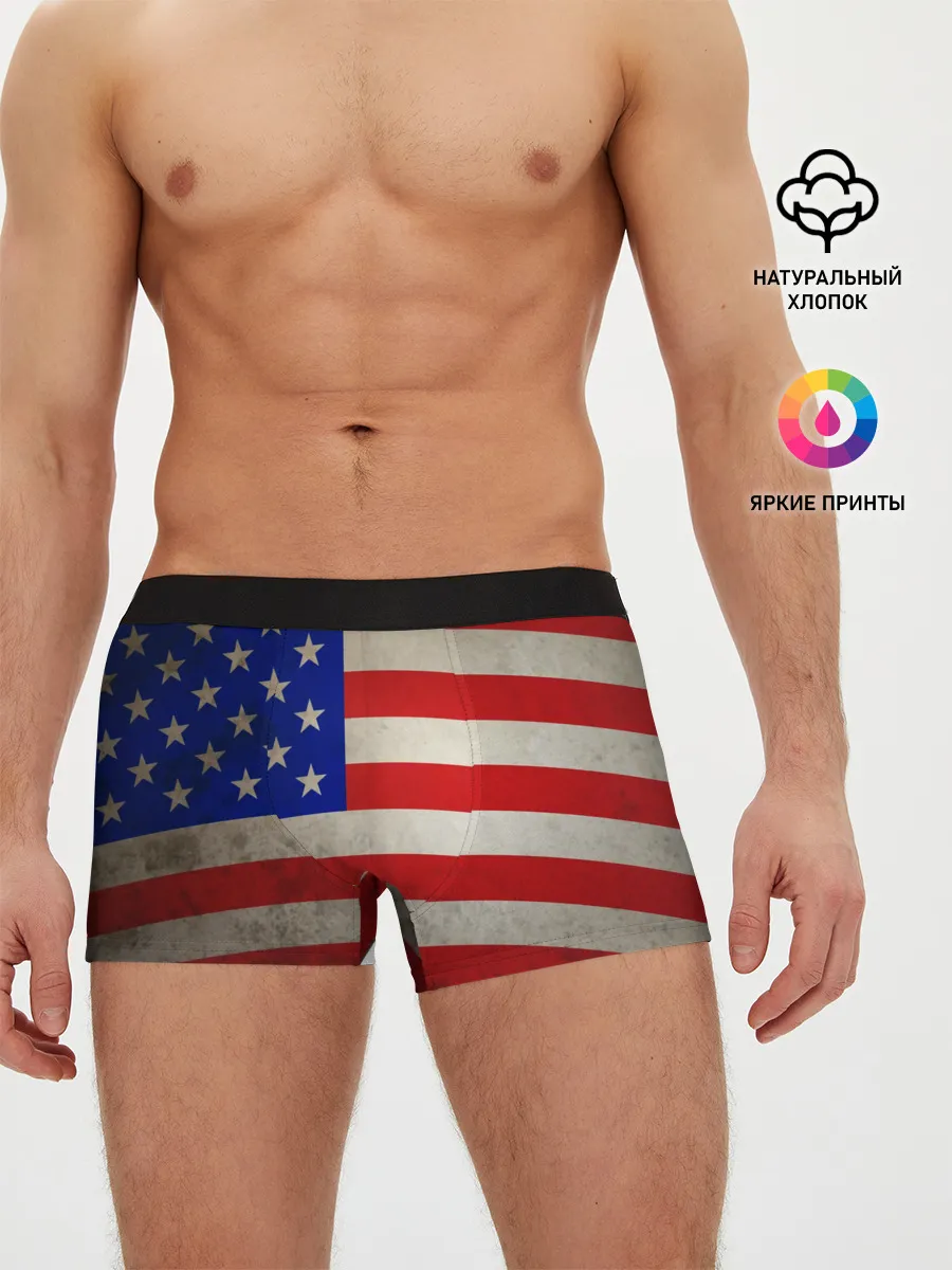 Мужские трусы боксеры / Американский флаг