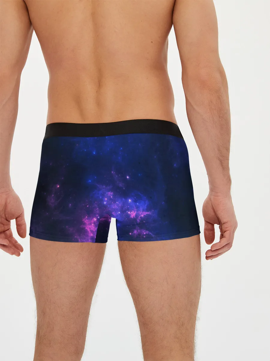 Мужские трусы боксеры / Неоновый космос