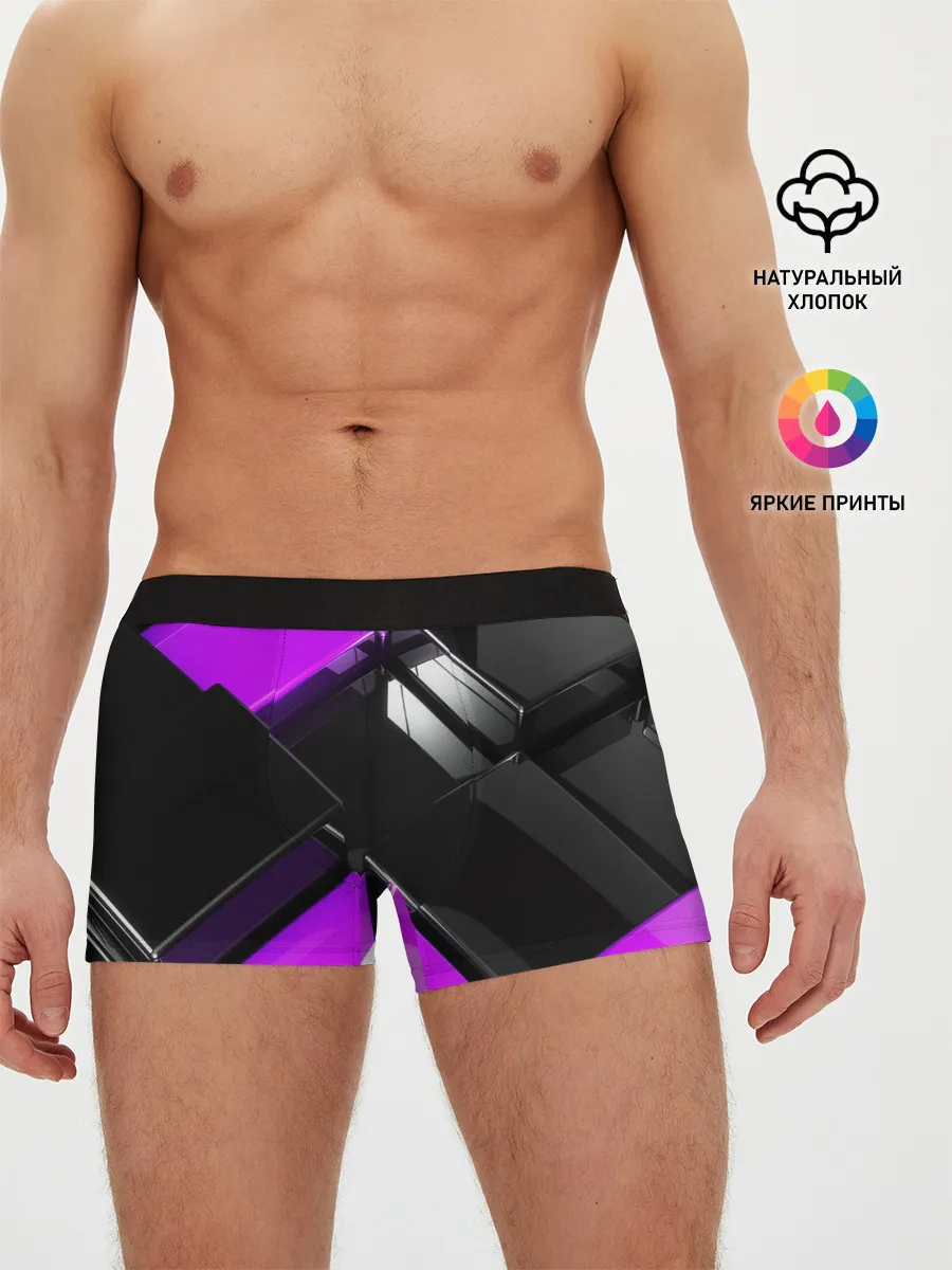 Мужские трусы боксеры / Неоновые кубы