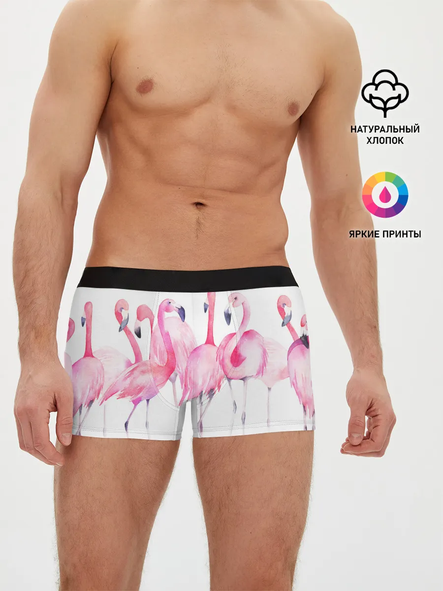 Мужские трусы боксеры / Фламинго