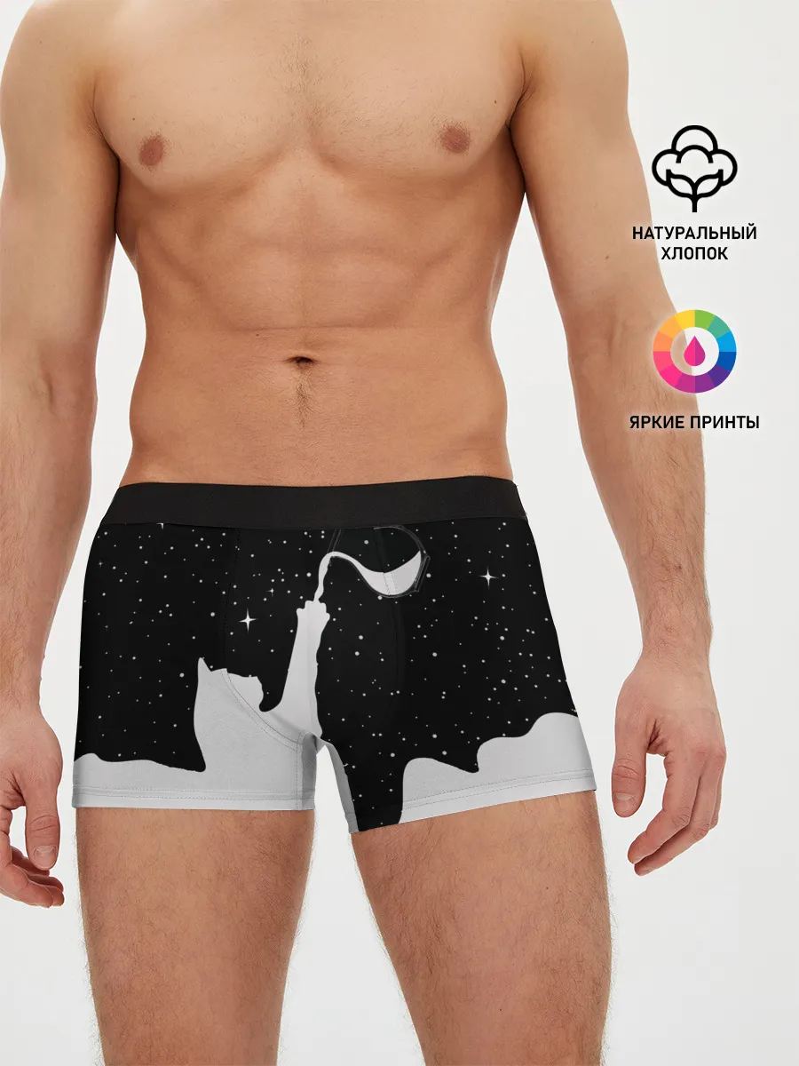 Мужские трусы боксеры / Космический Кот