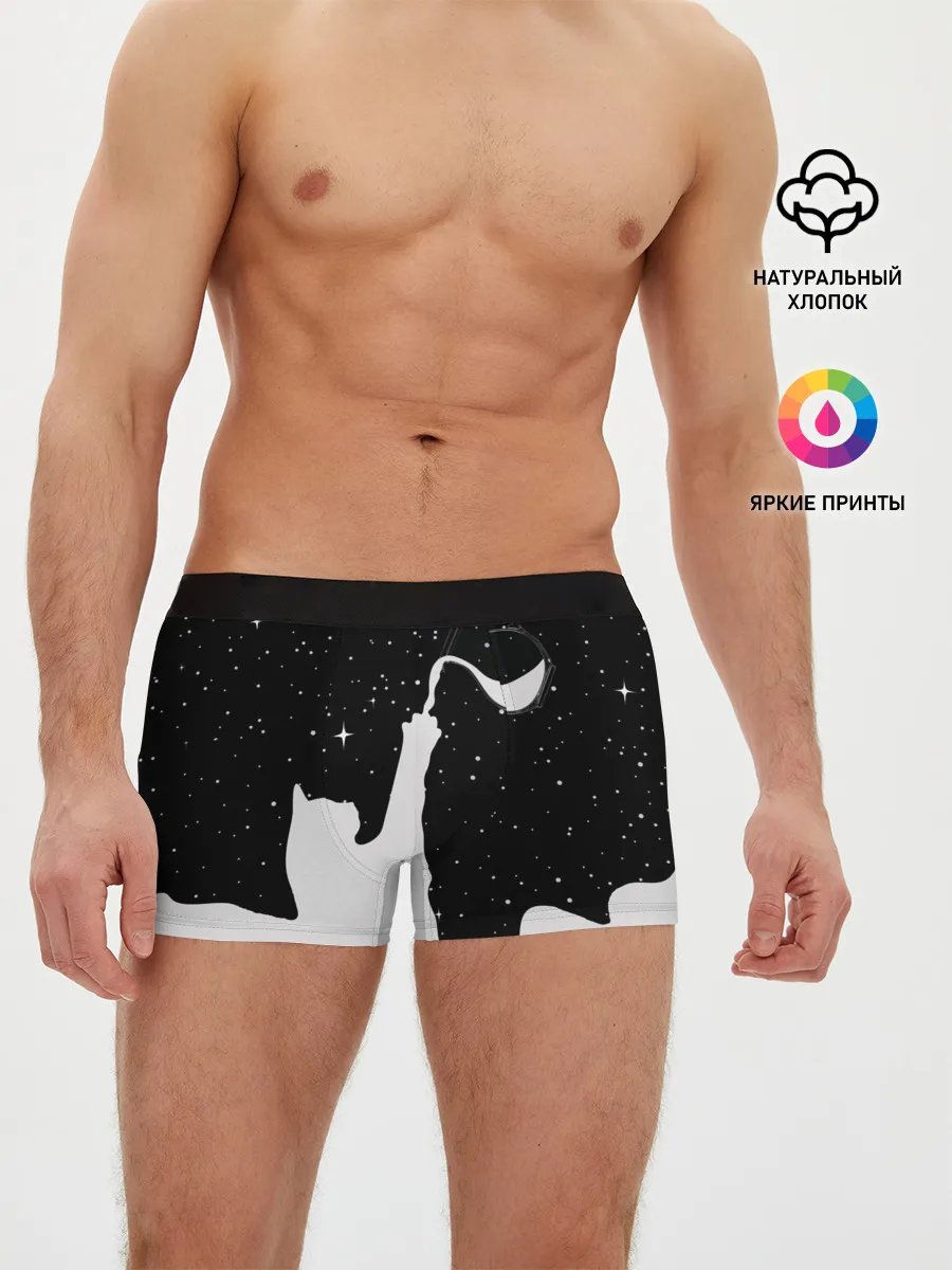 Мужские трусы боксеры / Космический Кот