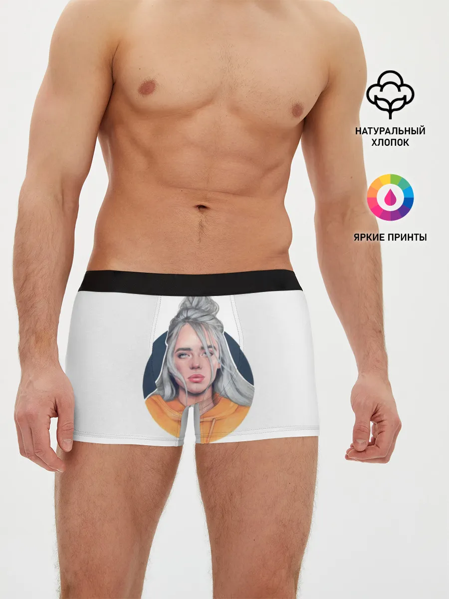 Мужские трусы боксеры / Billie Eilish art 1