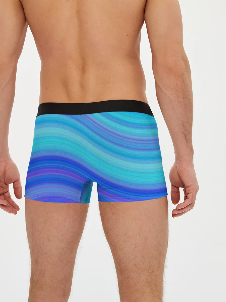 Мужские трусы боксеры / Абстракция. Влны.