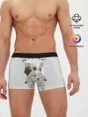 Мужские трусы боксеры / Мопс в рюкзаке