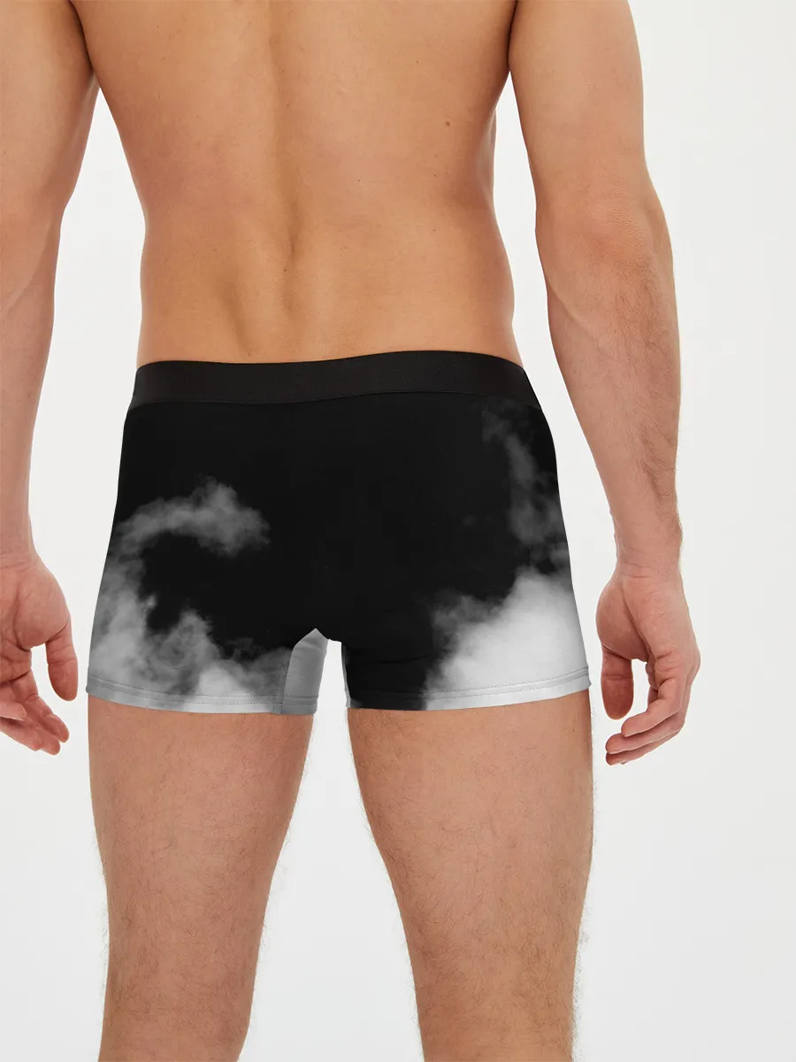 Мужские трусы боксеры / Логотип Черного Клевера в дымке