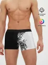Мужские трусы боксеры / Черно-белый узор.