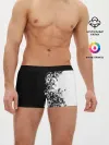 Мужские трусы боксеры / Черно-белый узор.