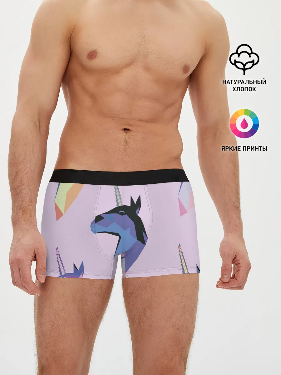 Мужские трусы боксеры / Единорог