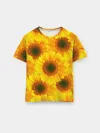 Мужская базовая футболка / Принт подсолнухи желтый