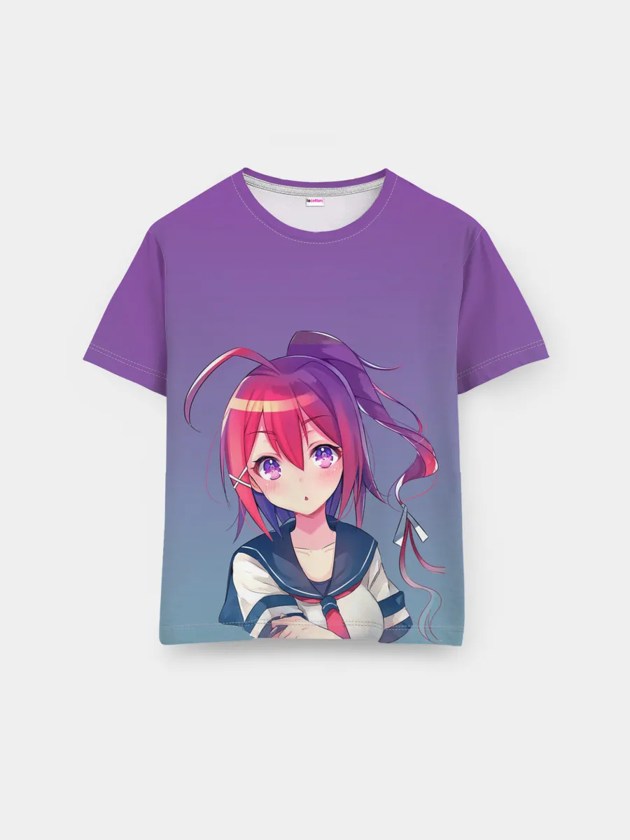 Мужская базовая футболка / девочка в форме