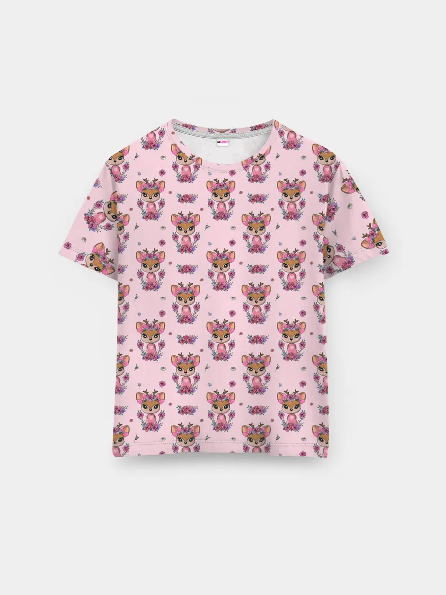 Мужская базовая футболка / Милая олениха