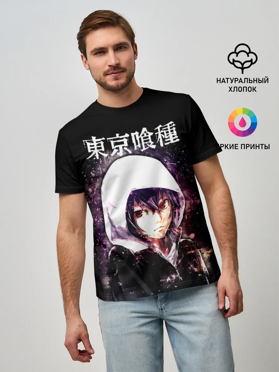 Мужская базовая футболка / Аято Киришима Токийский гуль