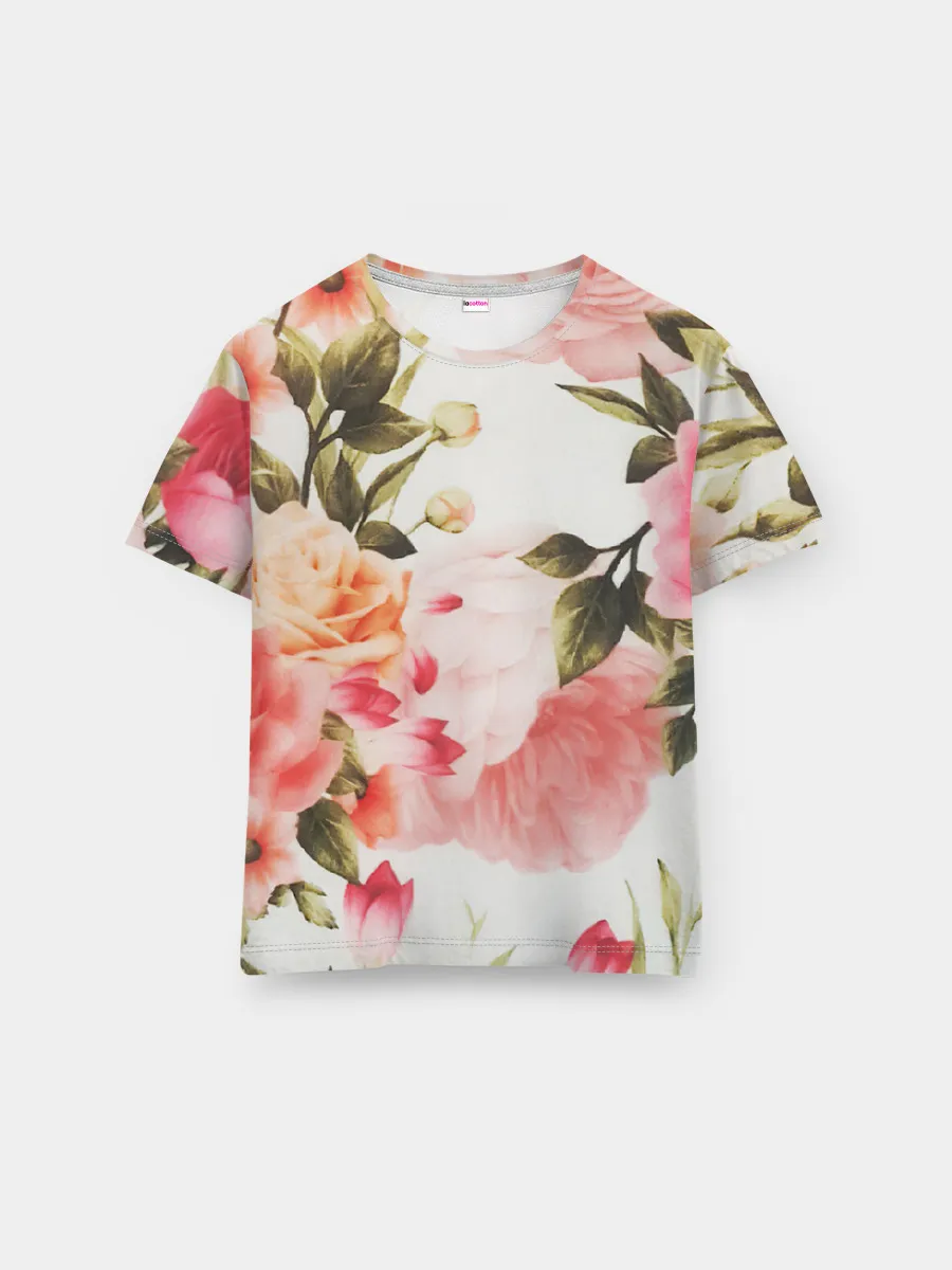 Мужская базовая футболка / Нежный букет