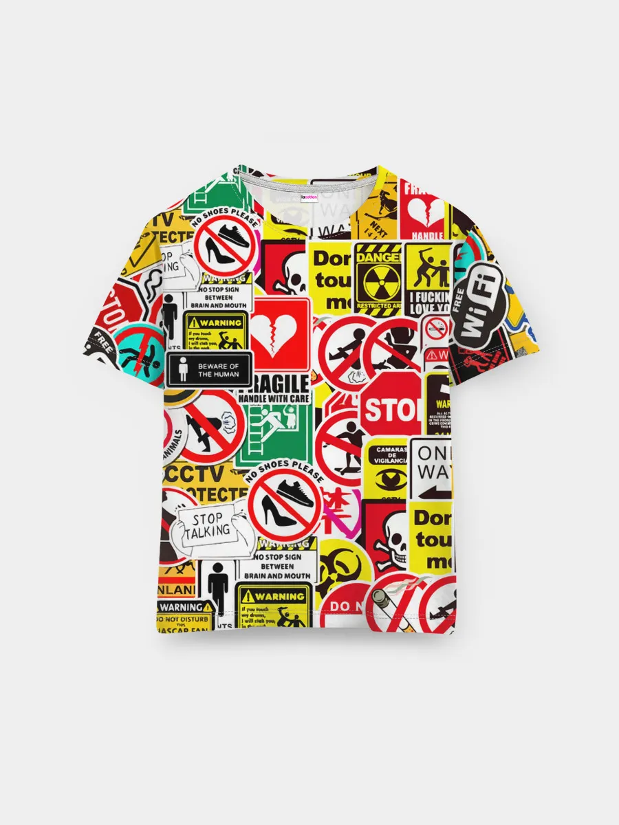 Мужская базовая футболка / Запрещающие знаки