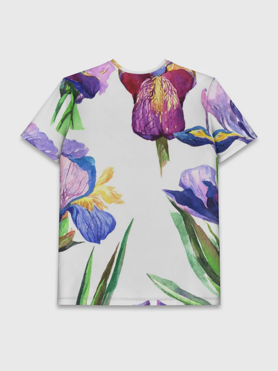 Мужская базовая футболка / Ирисы