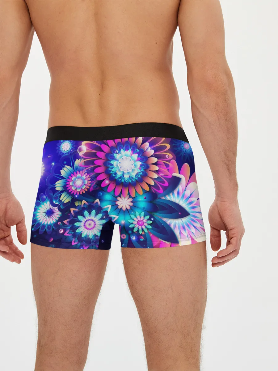 Мужские трусы боксеры / Неоновые Цветы