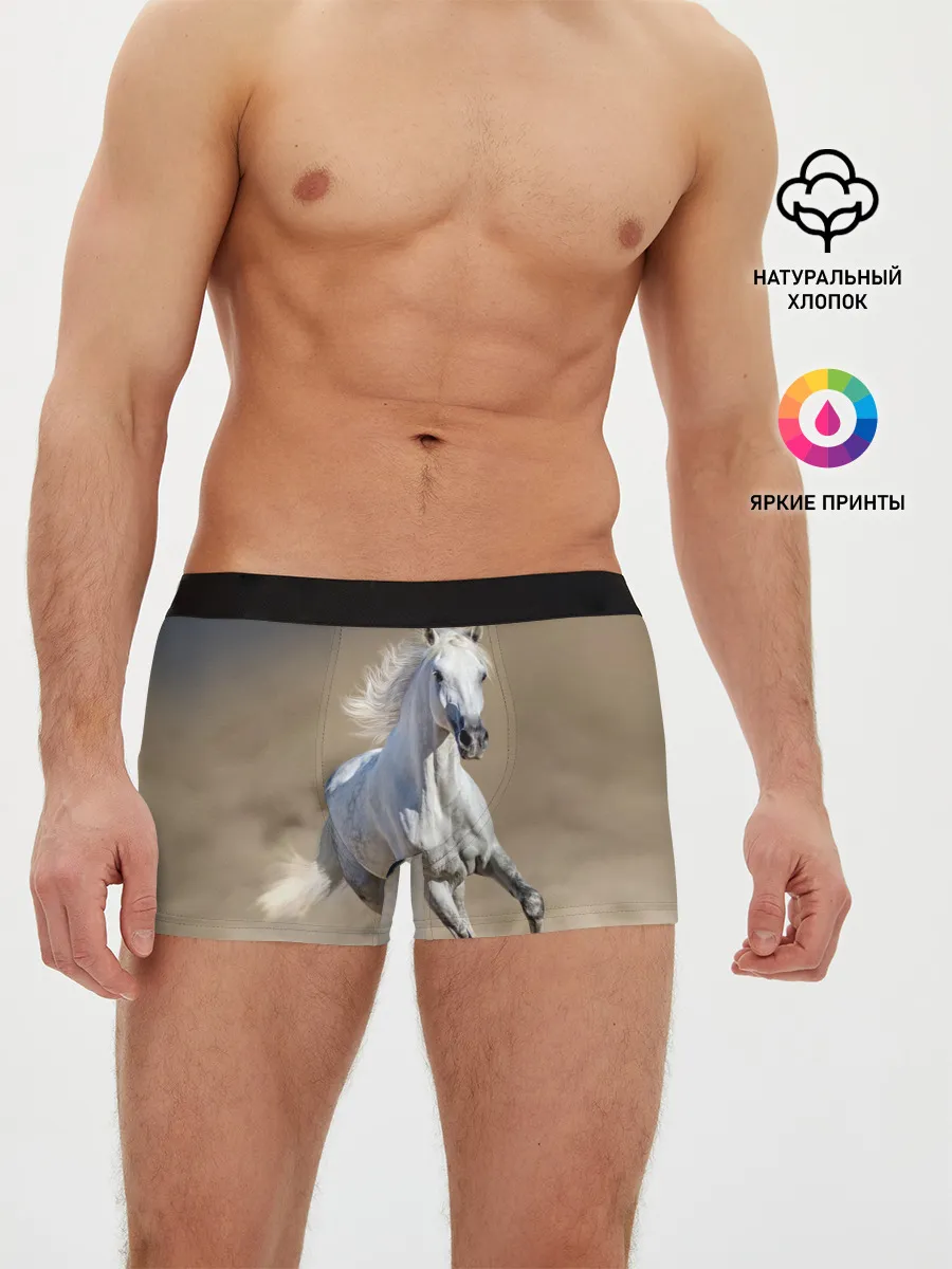 Мужские трусы боксеры / Белый конь