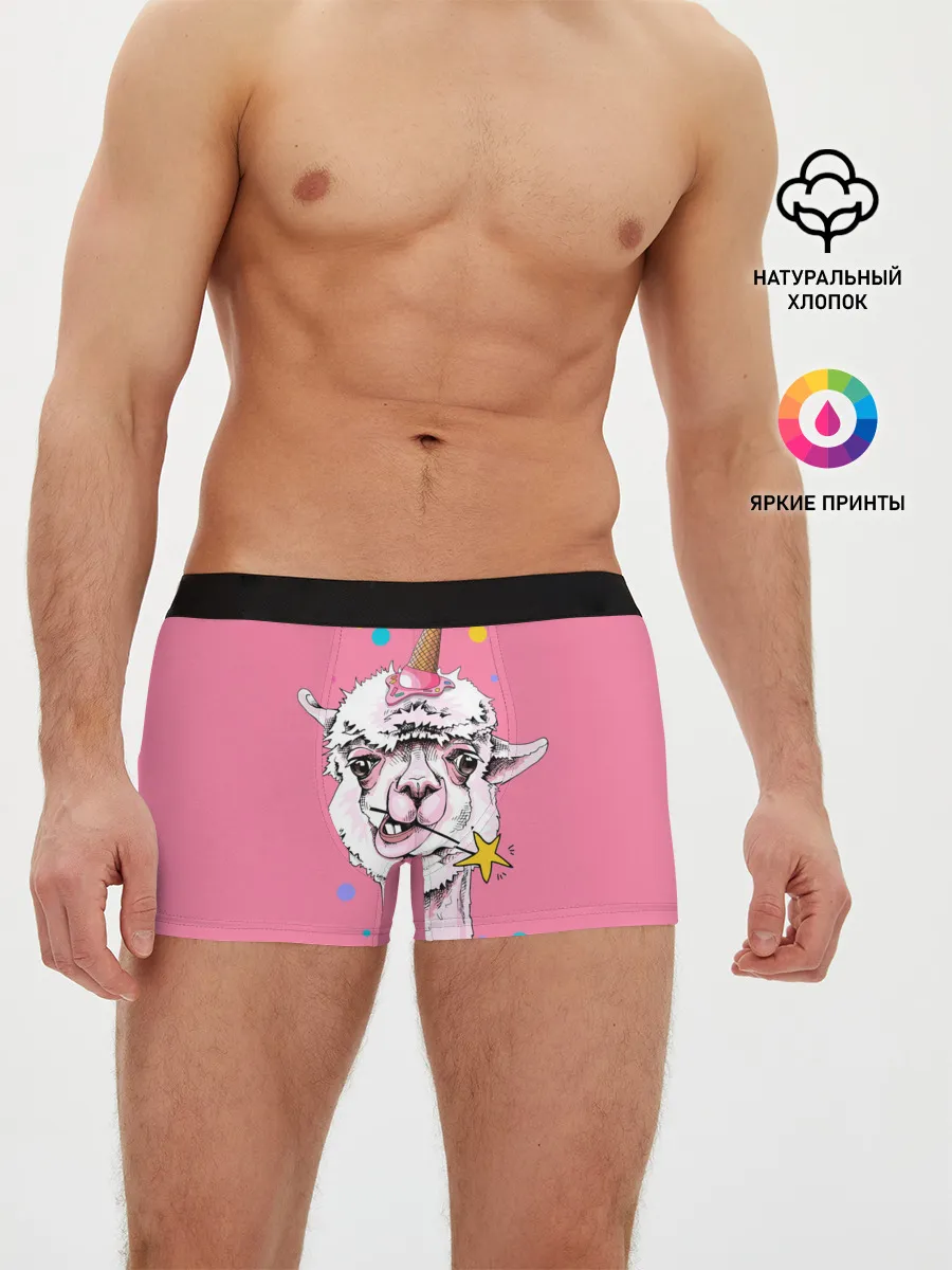 Мужские трусы боксеры / Hello llamacorn