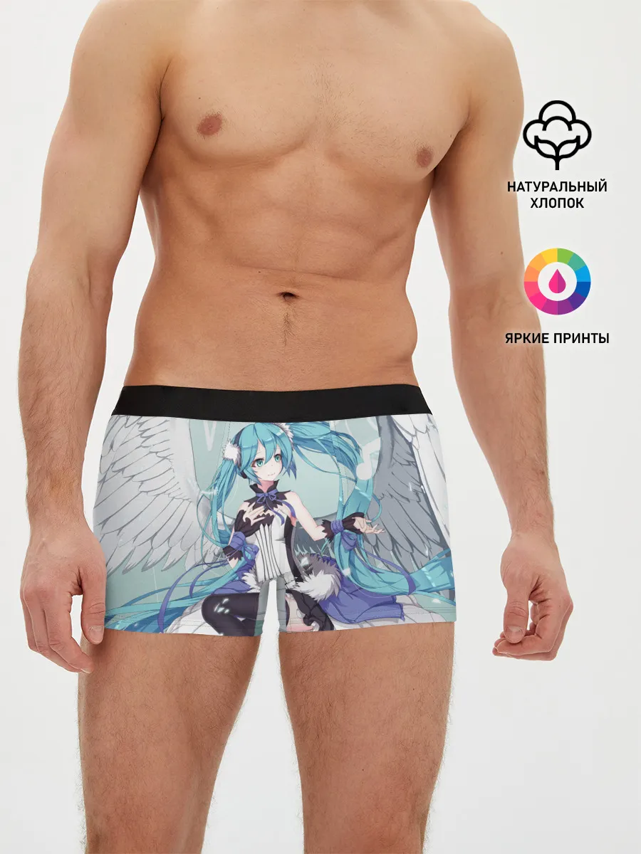 Мужские трусы боксеры / Хацуне Мику с крыльями