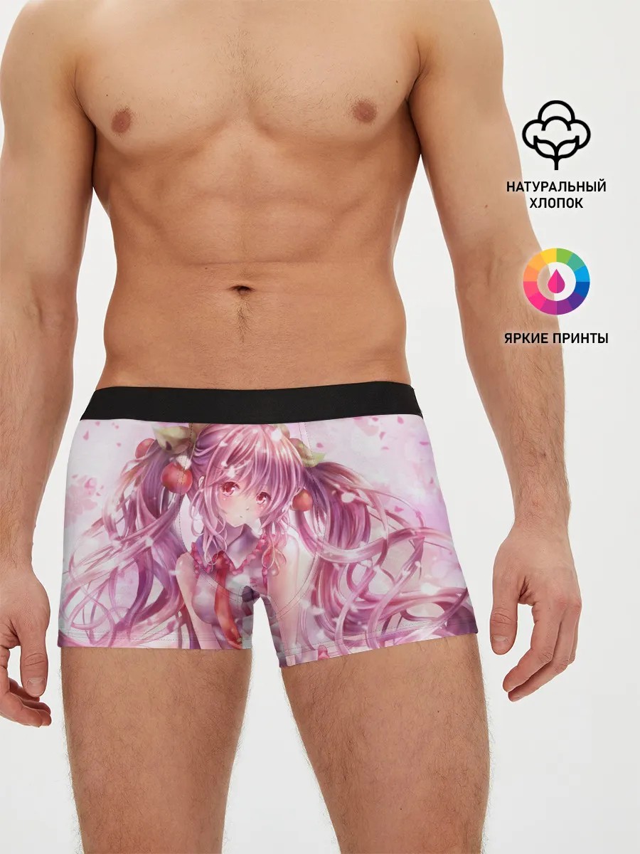 Мужские трусы боксеры / Ванильная Hatsune Miku